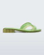 Side view of a green Melissa Yacht Slide.