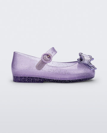 【新品未使用】MELISSA SWEET LOVE VI AD Sweet Love Flat in Lilac/Metallic Violet for Babies | Mini Melissa