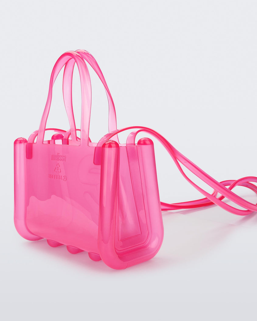 Purple Neon Bag Clear Jelly Tote Bag Clear Messenger Bag 
