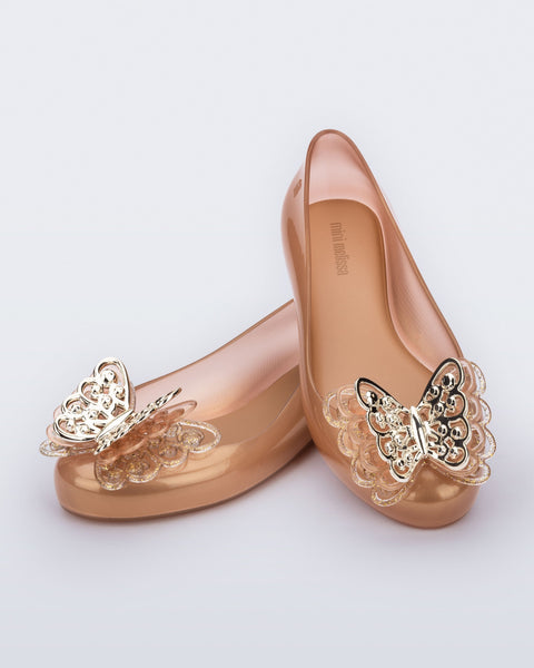 Sweet Ballerina シューズ Sweet Love Butterfly Flat in Pearly Pink for Babies – Mini