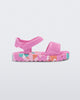 Side view of a pink baby Imagine sandal