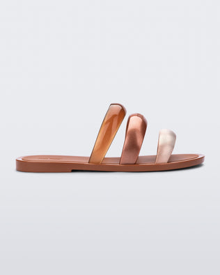Product element, title Eclipse Slide in Gold/Brown
 price $29.50