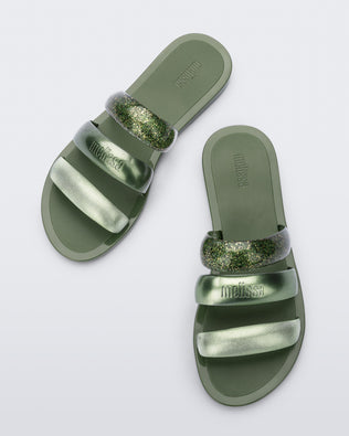 Product element, title Eclipse Slide in Glitter/Green
 price $29.50