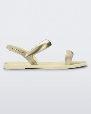 Product element, title Eclipse Sandal in Beige/Gold
 price $29.50