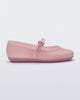 Side view of a milky pink Soft Ballerina kids flat