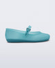 Side view of a milky blue Soft Ballerina kids flats