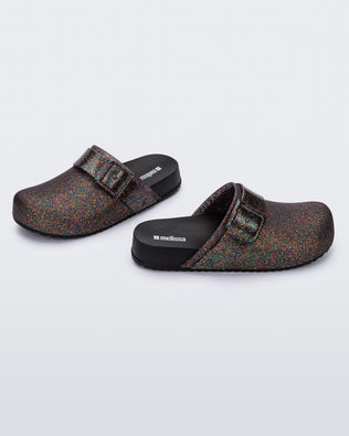 Product element, title Cozy Clog in Mixed Glitter/Black
 price $79.00