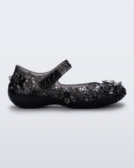 Luna Bloom Flat in Clear Black | Melissa Shoes US