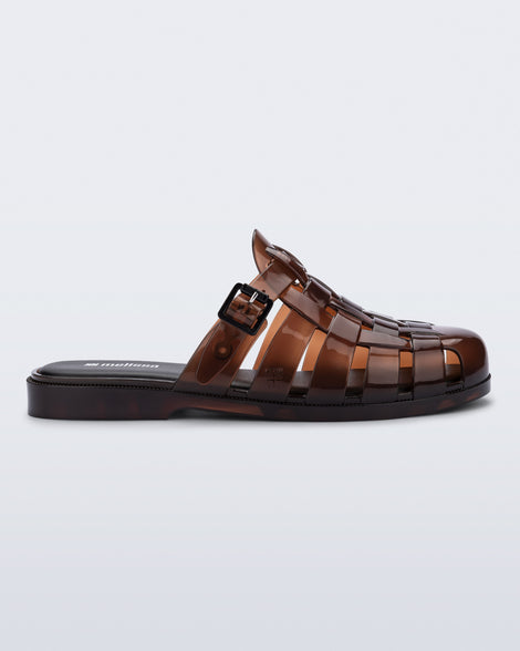 Side view of a brown Possession Mule slide