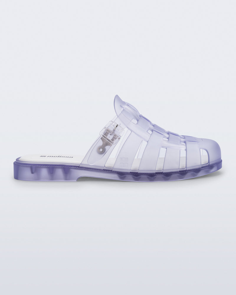 Side view of a frosted clear Possession Mule slide