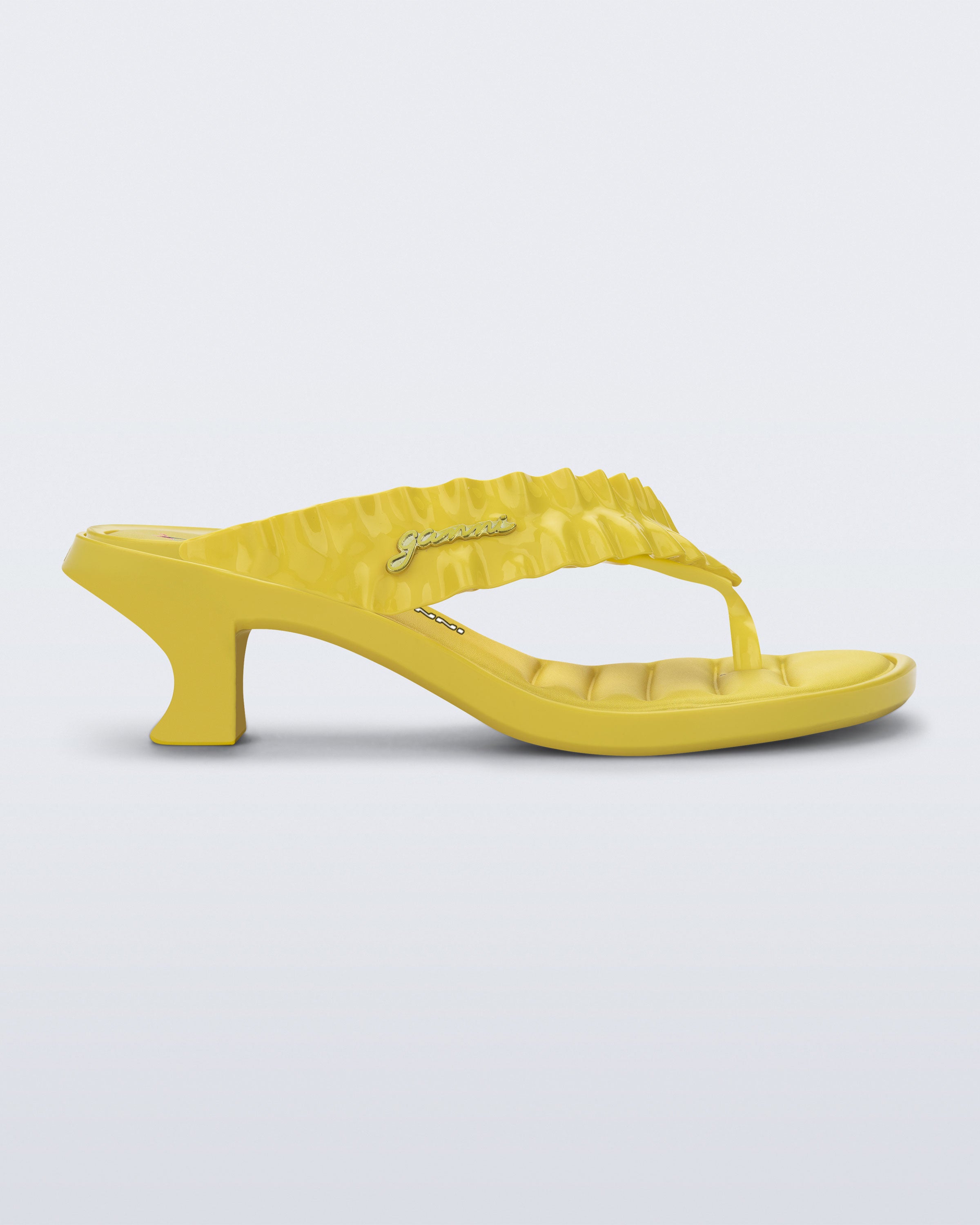 melissa ベージュ オープントゥミュール Flip Flop Kitten Heel in Clear Brown | Melissa Shoes US