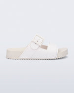 Side view of a white Cozy Connection slide