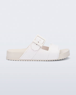 Product element, title Cozy Connection Slide in Beige/White
 price $35.40