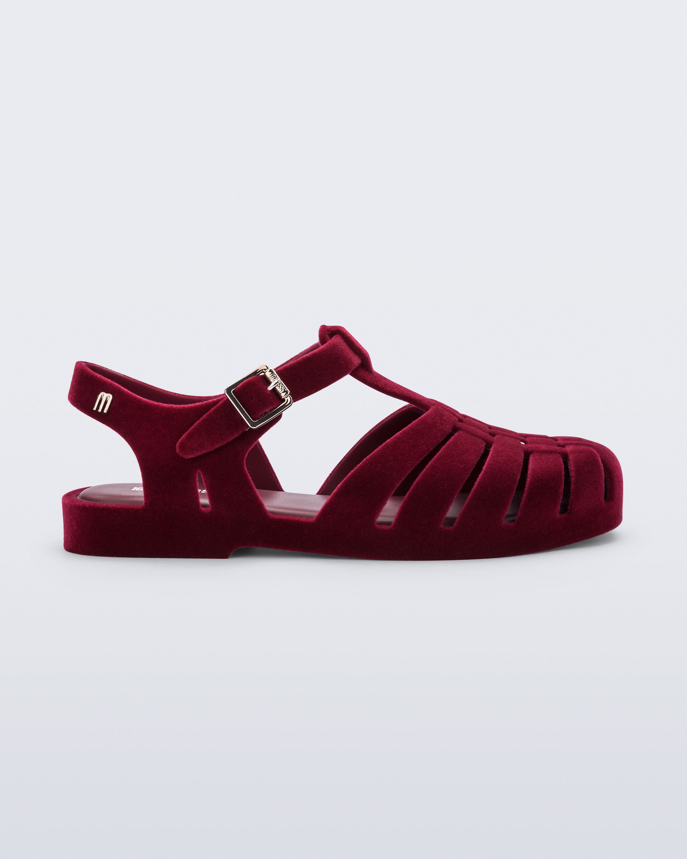 Possession Velvet Sandal in Green Flocked | Melissa Shoes US