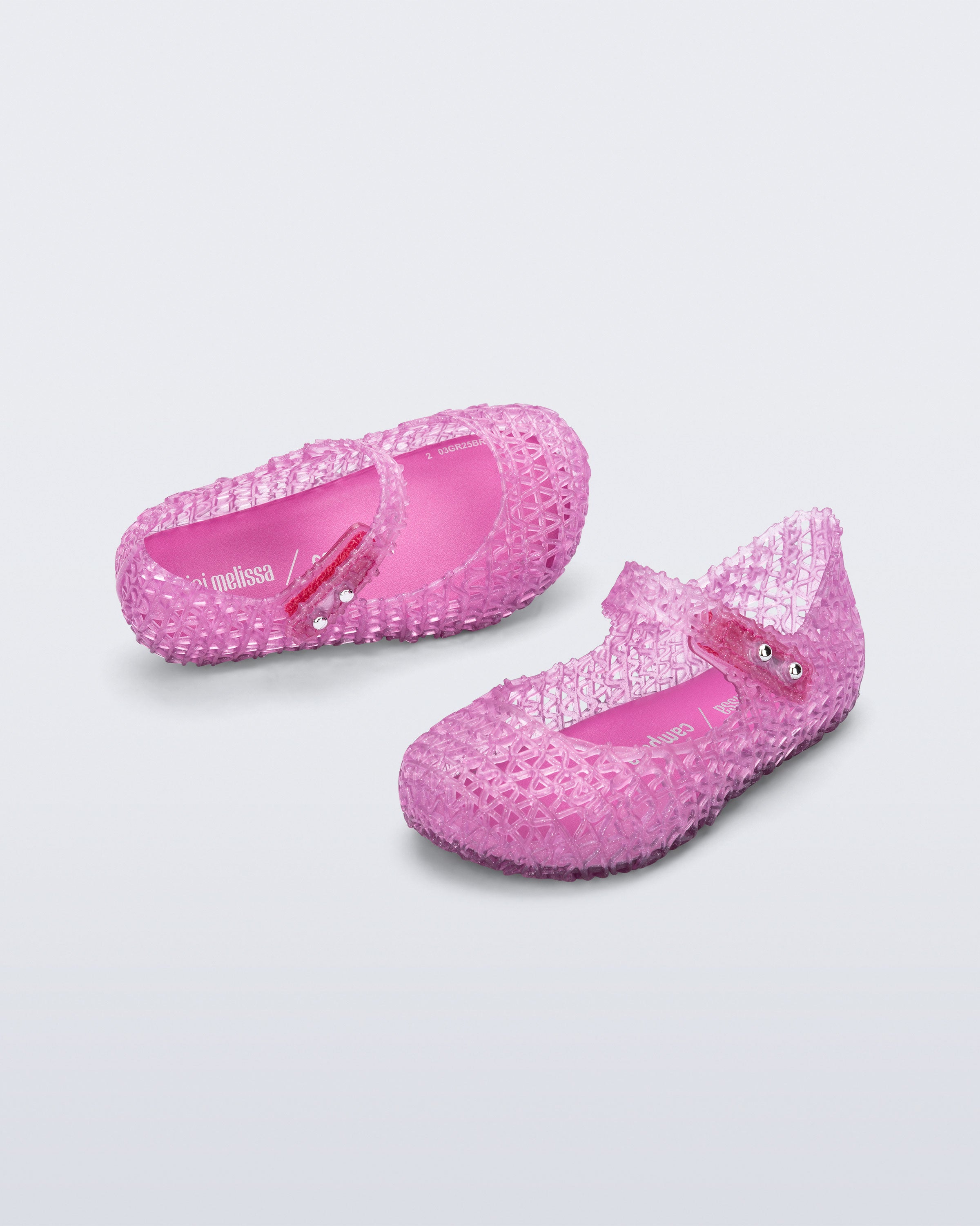 Campana Flat in Glitter Red for Babies | Mini Melissa Shoes US