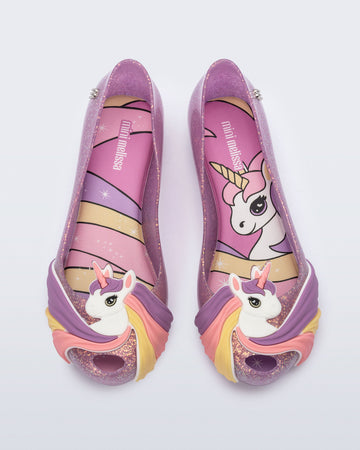 Ultragirl Unicorn Flat in Glitter Lilac for Kids | Mini Melissa
