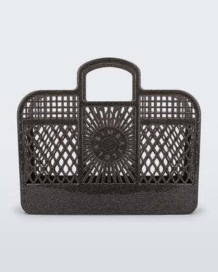 Product element, title Jelly Beach Bag in Glitter Black
 price $99.00