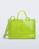 Front view of the green Large Jelly Shopper x Telfar bag