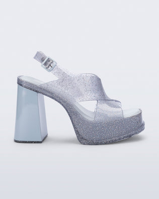 Product element, title Dance Heel in Glitter Clear
 price $159.00