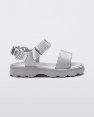 Product element, title Kick Off Sandal in Silver
 price $79.00