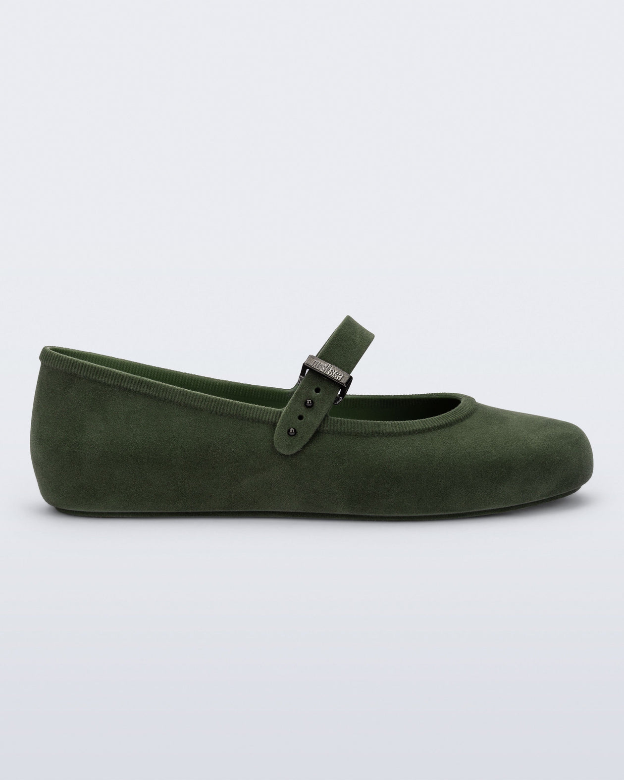 Soft Ballerina Velvet Flat in Green Melissa Shoes US