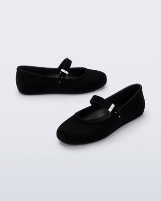 Product element, title Soft Ballerina Velvet II in Black
 price $89.00