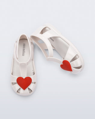 Product element, title Hip Heart Ballerina in White Metallic
 price $59.00