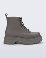 Side view of a matte brown Coturno Soft Platform boot