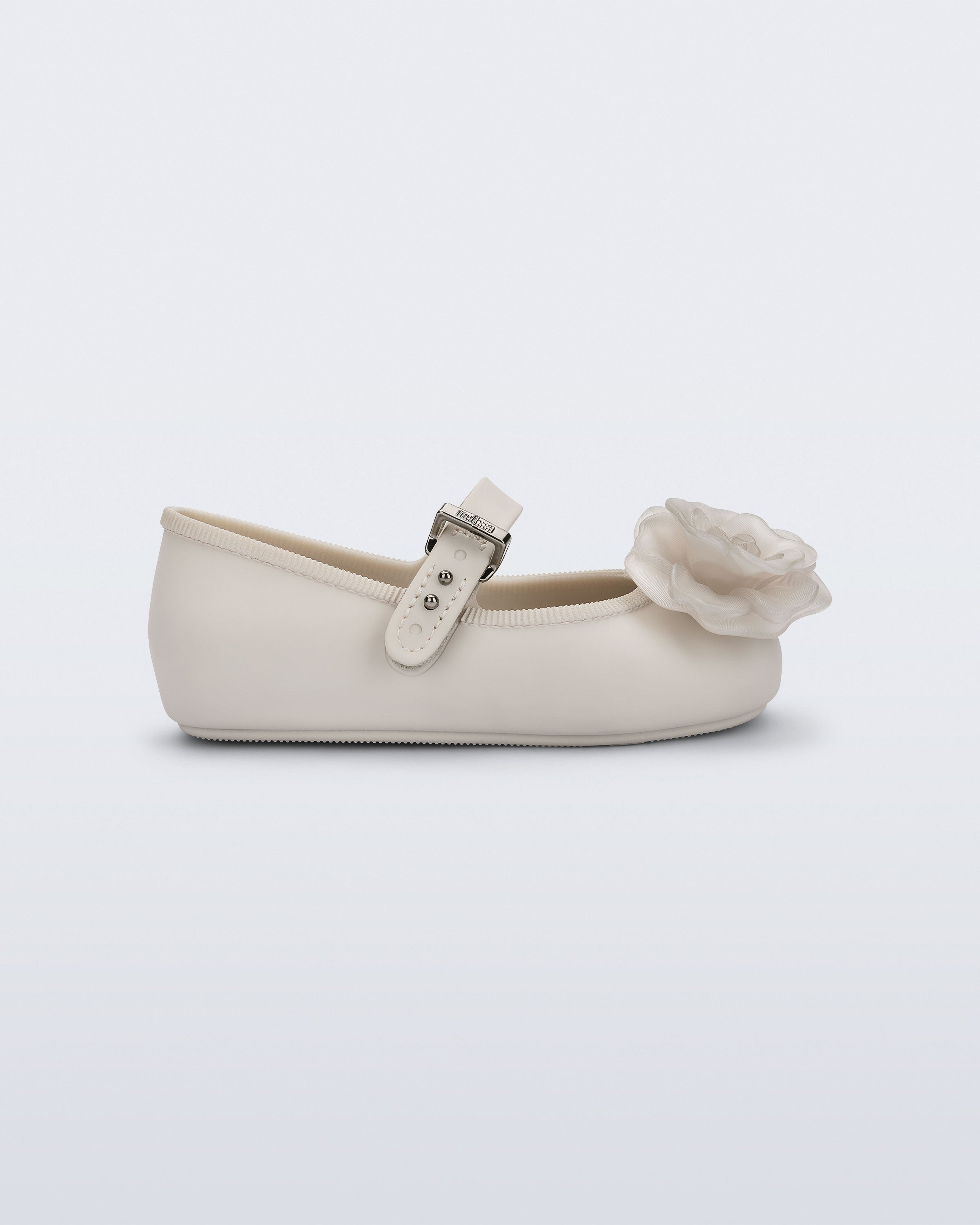 My First Melissa Flat in Pearly White for Babies | Mini Melissa