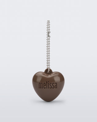 Front view of a brown Heart Charm
