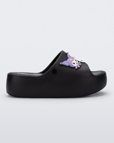 Side view of a black Hello Kitty + Friends Free Platform with Hello Kitty and Friends on upper
