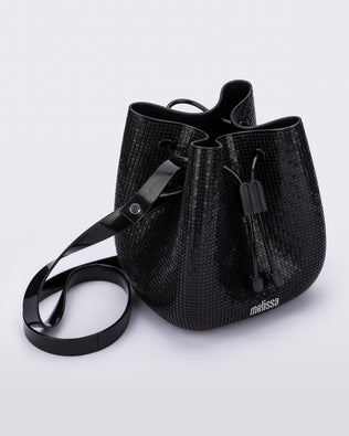 Product element, title Lux Bag in Metallic Black
 price $79.00