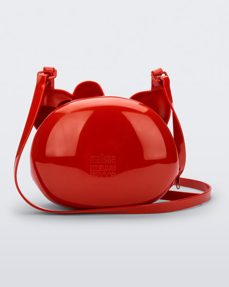 Top view of a red Hello Kitty + Friends Cute Bag with the face of Hello Kitty