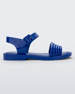 Side view of a blue Mar Wave women's sandal.