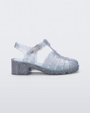 Product element, title Possession Heel in Glitter Clear
 price $79.00