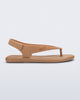 Side view of a dark beige Sun Samba thong sandal