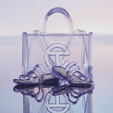 the Melissa x Telfar Clear Shopper and jelly slides