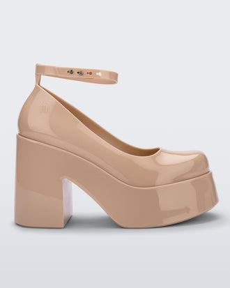 Product element, title Doll Heel in Beige/Green
 price $129.00