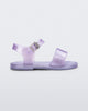 Side view of a pearly lilac baby Mar Sandal