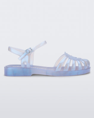 Product element, title Jelly Beach Sandal in Pearly Blue
 price $89.00