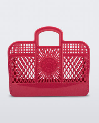 Product element, title Jelly Beach Bag in Glitter Pink
 price $99.00