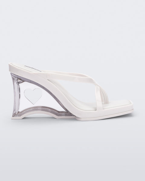 Glass Heel in White Melissa Shoes US