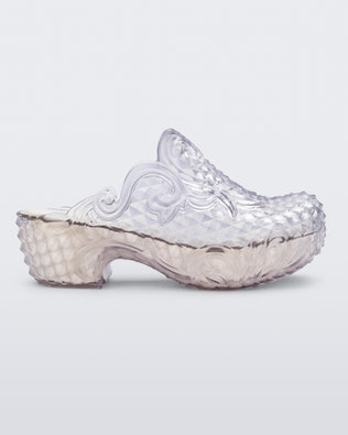 Product element, title Court Clog in Clear
 price $349.00