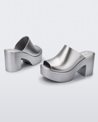Product element, title Mule Hype in Light Silver
 price $139.00