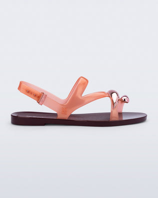 Product element, title Iris Sandal in Burgundy/Orange
 price $69.00