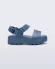 Side view of blue Kick Off kids sandal