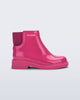 Side view of a pink Chelsea II kids boot