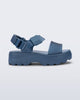 Side view of a blue/blue Kick Off Sandal