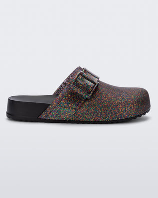 Product element, title Cozy Clog in Mixed Glitter/Black
 price $79.00