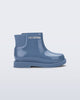 Side view of a blue Chelsea II baby boot